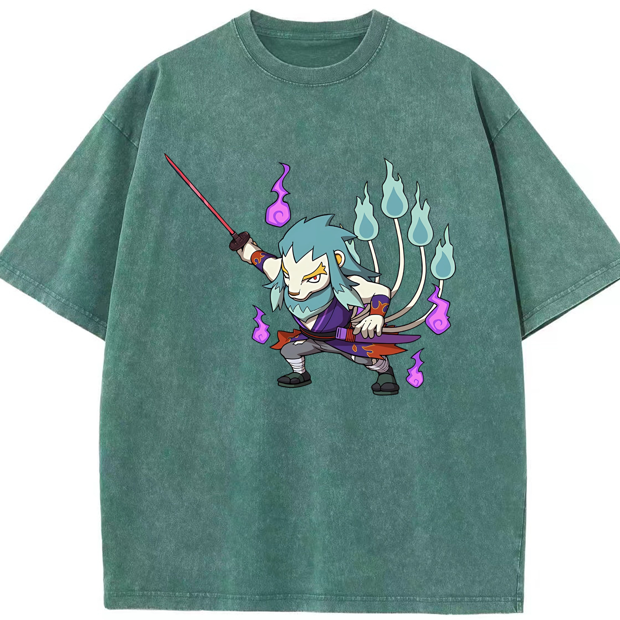（画像用） 妖怪ウォッチ Yo-kai Watch 綿100% ヴィンテージ風 半袖Tシャツ（フロントプリント）